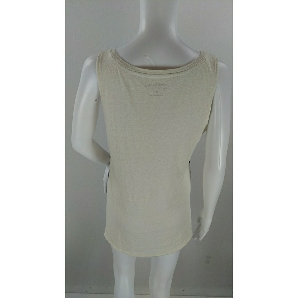 Lucky brand floral tunic tank cream black medium - Picture 3 of 6